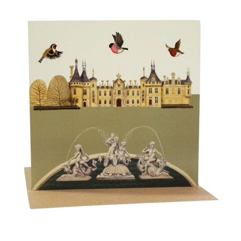 Winging Over Waddesdon note card by Dog & Dome