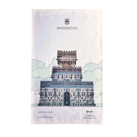 Wedding Cake tea towel by Katherine Jones