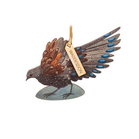 Wooden Rothschild’s Peacock-Pheasant Decoration by Dog & Dome