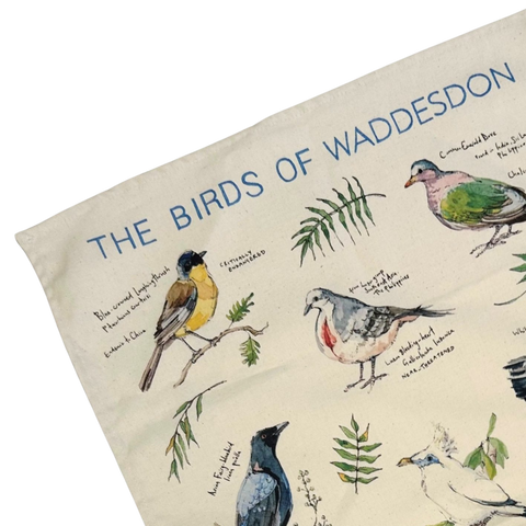 The Birds of Waddesdon tea towel