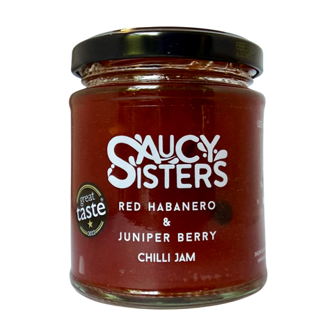 Saucy Sisters Red Habanero and juniper berry chili jam